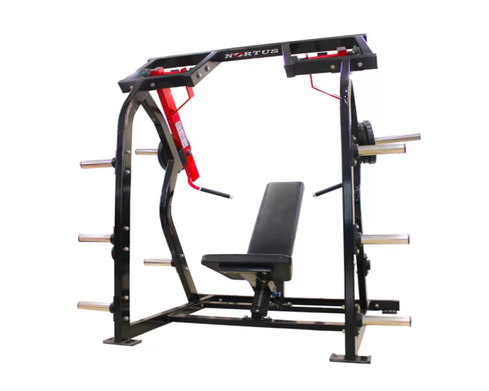 Plate-loaded ISO lateral shoulder press